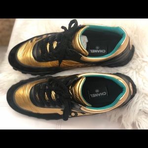 CHANEL Shoes - LIKE NEW~MEN’S CHANEL BLACK/GOLD SNEAKERS~ SIZE:13 CHANEL Shoes - LIKE NEW~MEN’S CHANEL BLACK/GOLD SNEAKERS~ SIZE:13